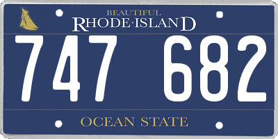 RI license plate 747682