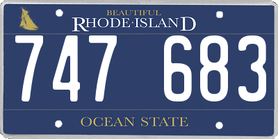 RI license plate 747683
