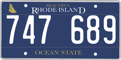 RI license plate 747689