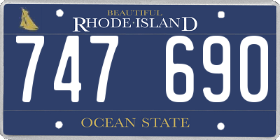 RI license plate 747690