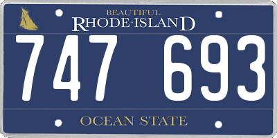 RI license plate 747693