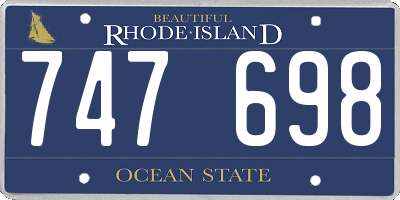 RI license plate 747698
