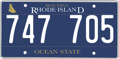 RI license plate 747705
