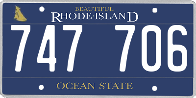 RI license plate 747706