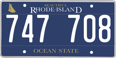 RI license plate 747708