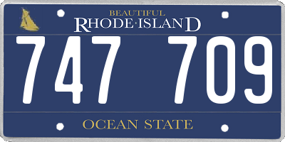RI license plate 747709