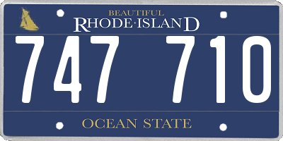 RI license plate 747710