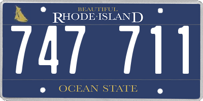 RI license plate 747711