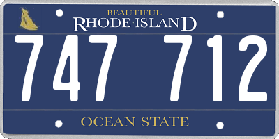 RI license plate 747712