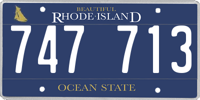 RI license plate 747713