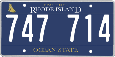 RI license plate 747714