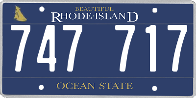 RI license plate 747717