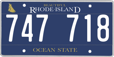 RI license plate 747718