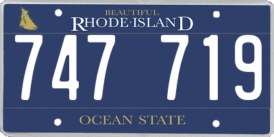 RI license plate 747719