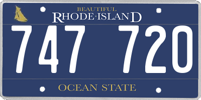 RI license plate 747720