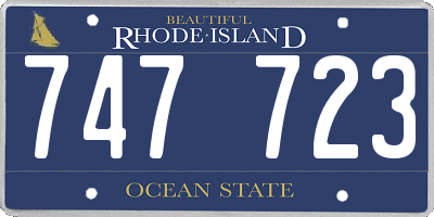 RI license plate 747723