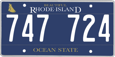RI license plate 747724