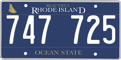 RI license plate 747725