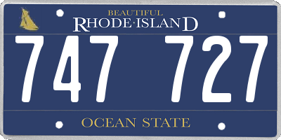RI license plate 747727
