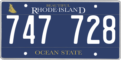 RI license plate 747728
