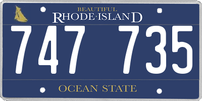 RI license plate 747735