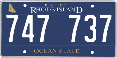 RI license plate 747737