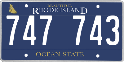 RI license plate 747743