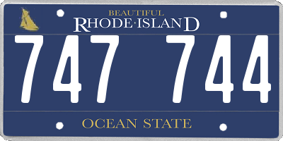 RI license plate 747744