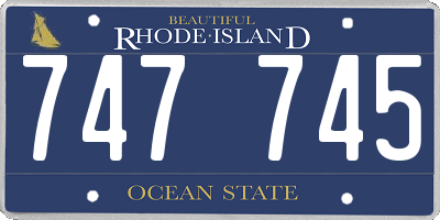 RI license plate 747745