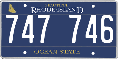 RI license plate 747746