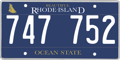 RI license plate 747752