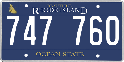 RI license plate 747760