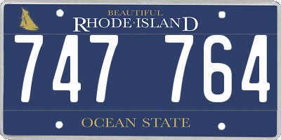 RI license plate 747764