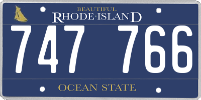 RI license plate 747766