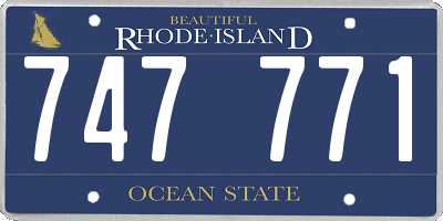 RI license plate 747771