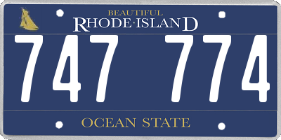 RI license plate 747774