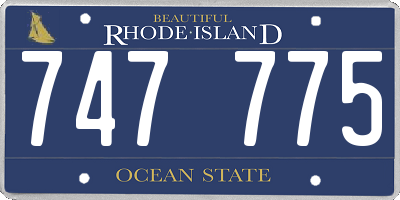 RI license plate 747775