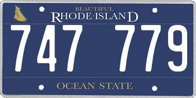 RI license plate 747779