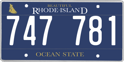 RI license plate 747781