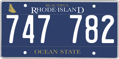 RI license plate 747782