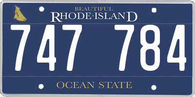 RI license plate 747784