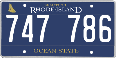 RI license plate 747786
