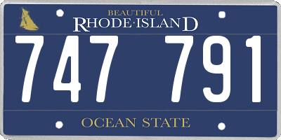 RI license plate 747791