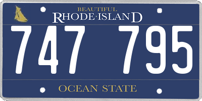 RI license plate 747795