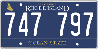 RI license plate 747797