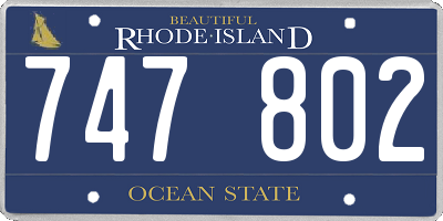 RI license plate 747802