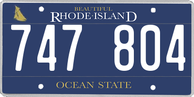 RI license plate 747804
