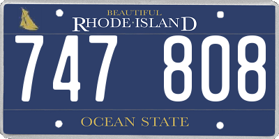 RI license plate 747808