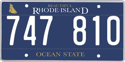 RI license plate 747810