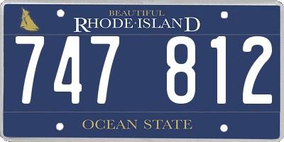 RI license plate 747812